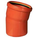 PP-bøjning 110mm, 15Â° EN1852-1