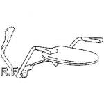 Pressalit Care armstøtte til montering på toilet inklusiv sæde