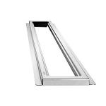 Unidran Classicline ramme 800 mm, H 10 mm. Rustfrit stål/Børstet