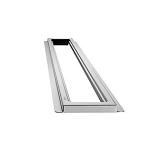 Unidrain ClassicLine ramme 1200 mm, H 8 mm. Fritliggende. Rustfrit stål/Børstet