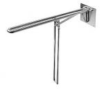 d line komfortstøtte DIN standard, 850 mm, rustfri børstet stål