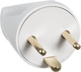 Lk Edb Stikprop Rund Med Jord Hvid "skrå Ben"