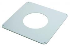 Dækplade Hvid, 200x200 Ø100/125mm