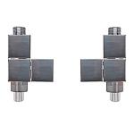 Kriss 4K2 Manuel ventilsæt 1/2''. Ligeløbende, med runde rosetter. Børstet