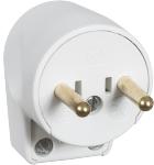 Lk Vinkelstikprop Rund Uden Jord Hvid