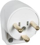 Lk Vinkelstikprop Rund Med Jord Hvid