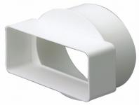 Plast adaptor flad til rund f/Easipipe rør Ø100MM & SYSTEM10