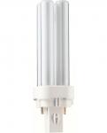 Kompaktlysrør 10w/840 - Kold hvid, G24d-1 2pin, (Som Philips PL-C & Osram Dulux D)