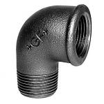 Georg Fischer vinkel 90Â° sort 1/4'' muffe-nippel