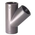 PVC-T-stk. 45Â° 50mm 721.250.110 +gf+