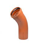 Wavin PVC bøjning 45Â° 400mm