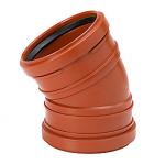 Uponor PP bøjning 30Â° 110mm, med 2 muffer