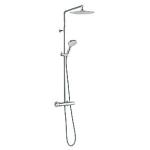 Damixa silhouet brusesystem inklusiv termostat, Ø 250mm hovedbruser & håndbruser. Krom