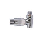 Kriss Cylinder ventilsæt med returtermostat ligeløbende. Krom 1/2''