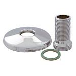 tilgangsstykke lige 3/4'' x 1/2'' - 45 mm, forkromet. Med lav roset Ø70 mm