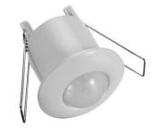 PIR Sensor ø76mm til indbygning 360GR. 230v indendørs, hvid