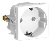 LK FUGAÂ® Schuko stikkontakt med sidejord 1,0 modul, hvid