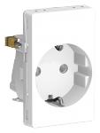 LK FUGAÂ® Schuko stikkontakt med sidejord 1,5 modul, hvid