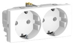 LK FUGAÂ® Schuko stikkontakt med jord 2,0 modul - hvid