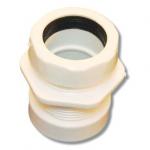 Kobling 1 1/2" hvid lige