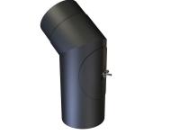 Knærør 45Â° 10" m/renseklap