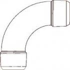 3/8" Sort Bøjning 90gr Nippel/nippel