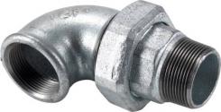 3/8" Galvaniseret Vinkelunion Muffe/muffe