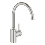 GROHE Eurosmart Cosmo køkkenarmatur C-tud, zero, højt udløb - Supersteel