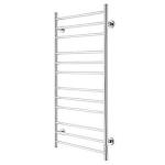 Tvs eldo 12l el håndklæderadiator 1160 x 530 mm med timer og helt runde lameller. rustfri