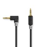 Nedis Stereo Audio kabel | 3.5 mm Hanstik | 3.5 mm Hanstik | Guldplateret | 1.00 m | Runde | Antracit | Box