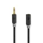 Nedis Stereo Audio kabel | 3.5 mm Hanstik | 3.5 mm Hunstik | Guldplateret | 1.00 m | Runde | Antracit | Box