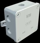 Forgreningsdåse P67 BxHxD: 94x94x45 mm, 7 x M20 gevind med udslagsblanketter, lysegrå, leveres med 3 kabelforskruninger.