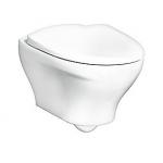 Gustavsberg Estetic hængeskål med soft close sæde. Åben skyllerand. Hvid Ceramic+