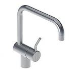 Vola KV1M køkkenvaskarmatur med mellemlangt greb - Børstet krom
