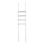 Van Der P Erica2000 Hyldesystem med 4 hylder, nul huller 23x54/H:250cm. Hvid