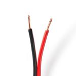 Nedis Højtaler Kabel | 2 x 2.50 mm² | Kobber | 100.0 m | Runde | PVC | Rød / Sort | Rulle