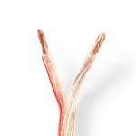 Højtaler Kabel | 2x 6.00 mm² | CCA | 25.0 m | Runde | PVC | Gennemsigtig | Folie