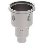 Blücher HYGIENICPRO Høj industrigulvafløb lodret Ø110 mm udløb. Uden membran. Til beton, fliser & epoxy. Syrefast stål