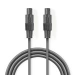 Speaker Cable | Speaker 2-Pin Hunstik | Speaker 2-Pin Hunstik | 5.00 m | Runde | PVC | Mørkegrå | Kartonhylster