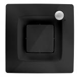 S&P Silent Dual 100 One ventilator med adaptiv hygrostat, timer og PIR sensor, 167x167mm, ø99mm, SORT