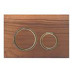 Geberit SIGMA21 betjeningsplade 246x164x14mm messing/nøddetræ