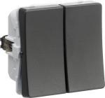 LK FUGAÂ® Afbryder dobbelt korrespondance 16A koksgrå (2016 udgaven)