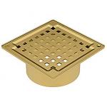 Blücher Square overdel med rist 145x145mm. Til beton og fliser. Messing. Rustfrit stål