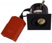 Daxtor EXO 66 GU10 230v 88x88mm downlight firkantet, Sort (ex.lyskilde)