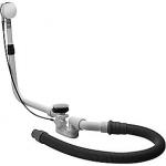 Duravit Af- og overløbssæt Quadroval, afløbsgarniture 1 1/2 til badekar, 725 mm kabel, krom