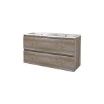 Sanibell Basicline møbelsæt med håndvask. 120x46cm, grebsfri. Skotsk eg