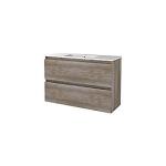 Sanibell Basicline møbelsæt med håndvask. 100x40cm, grebsfri. Skotsk eg