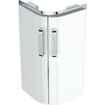 Geberit Renova compact vaskeskab 425x330x604mm 2låger blankpoleret hvid