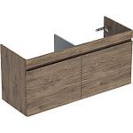 Geberit Renova plan vaskeskab 1230x606x446mm 2skuffer nøddetræ hickory