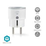 Nedis SmartLife Smart Plug | Wi-Fi | Effektmåler | 2500w | EU stik / Type F (CEE 7/7) | -10 - 40 Â°C | Android & iOS | Hvid